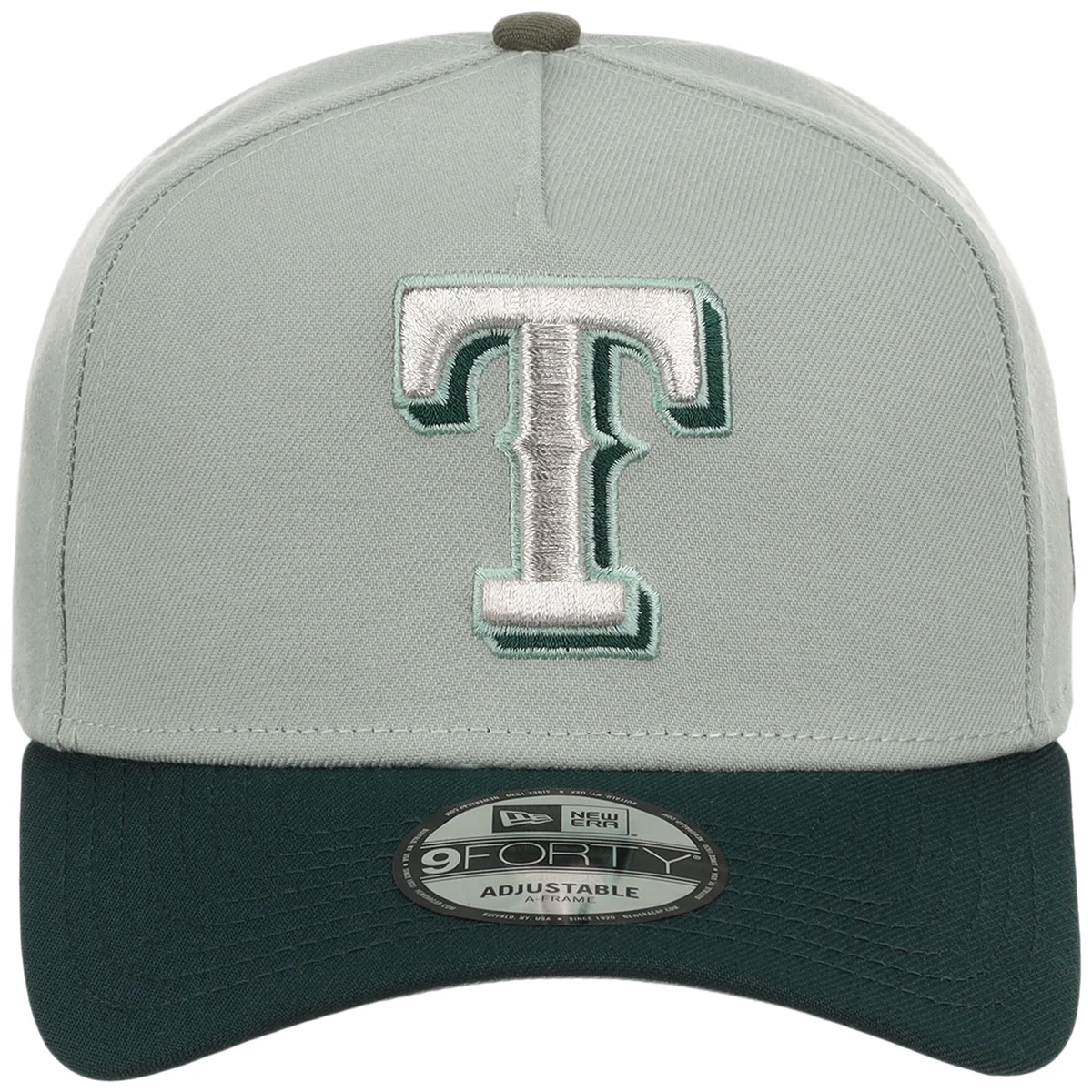 Texas Rangers MLB Everest x Dark Green FASHION CORE New Era 9FORTY A-Frame detail view