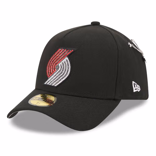Portland Trail Blazers 2026 NBA Draft On-Stage Crystal 59FORTY A-Frame Fitted Cap Black product photo