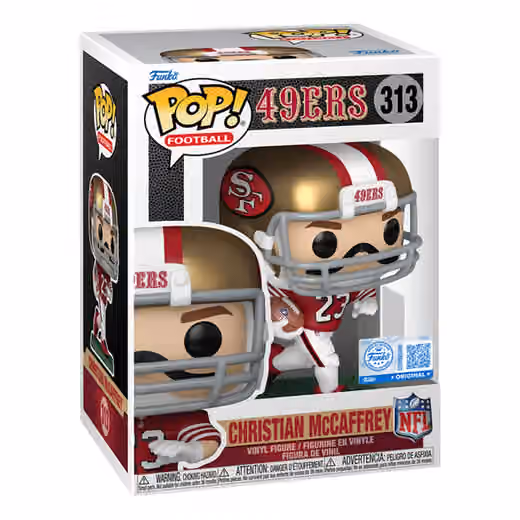 Funko POP! #313 Christian McCaffrey San Francisco 49ers Vinyl NFL Figure view 1
