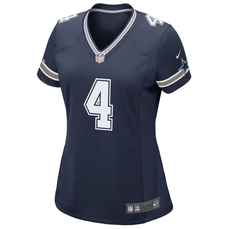 Dak Prescott #4 Dallas Cowboys Nike Game NFL Jersey Navy (WOMEN'S) view 3