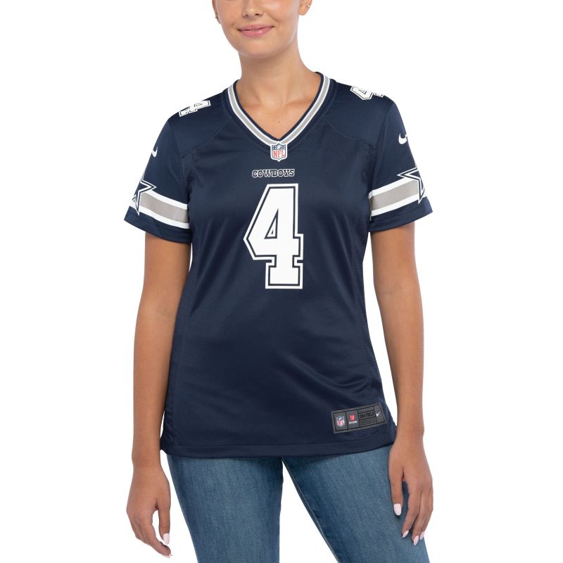 Dak Prescott #4 Dallas Cowboys Nike Game NFL Jersey Navy (WOMEN'S) view 4