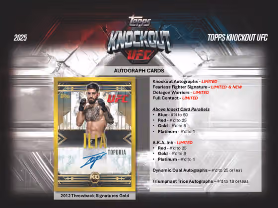 2025 Topps Knockout UFC Hobby Box view 5
