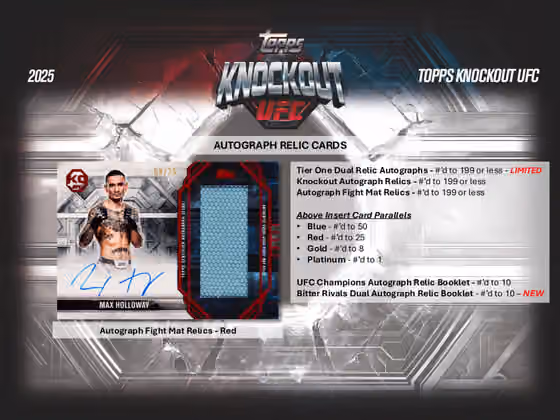 2025 Topps Knockout UFC Hobby Box view 7