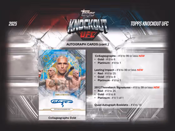 2025 Topps Knockout UFC Hobby Box view 6