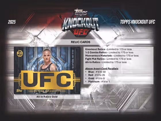 2025 Topps Knockout UFC Hobby Box view 8