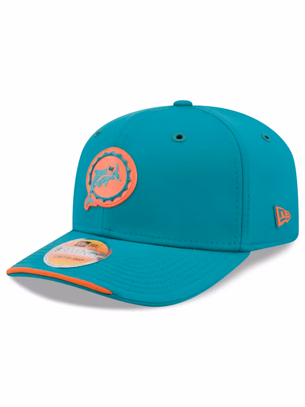 Miami Dolphins Historic 2026 NFL Sideline 9SEVENTY Stretch-Snap Cap Aqua product photo