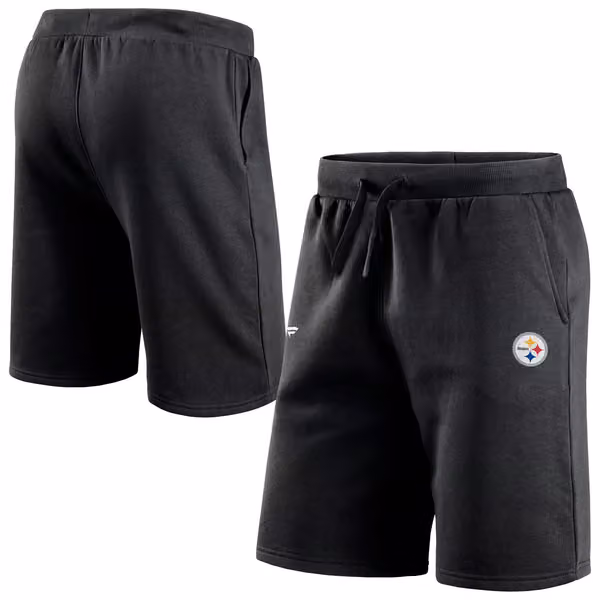 Pittsburgh Steelers Primary Logo NFL Sweat Shorts Black view 1