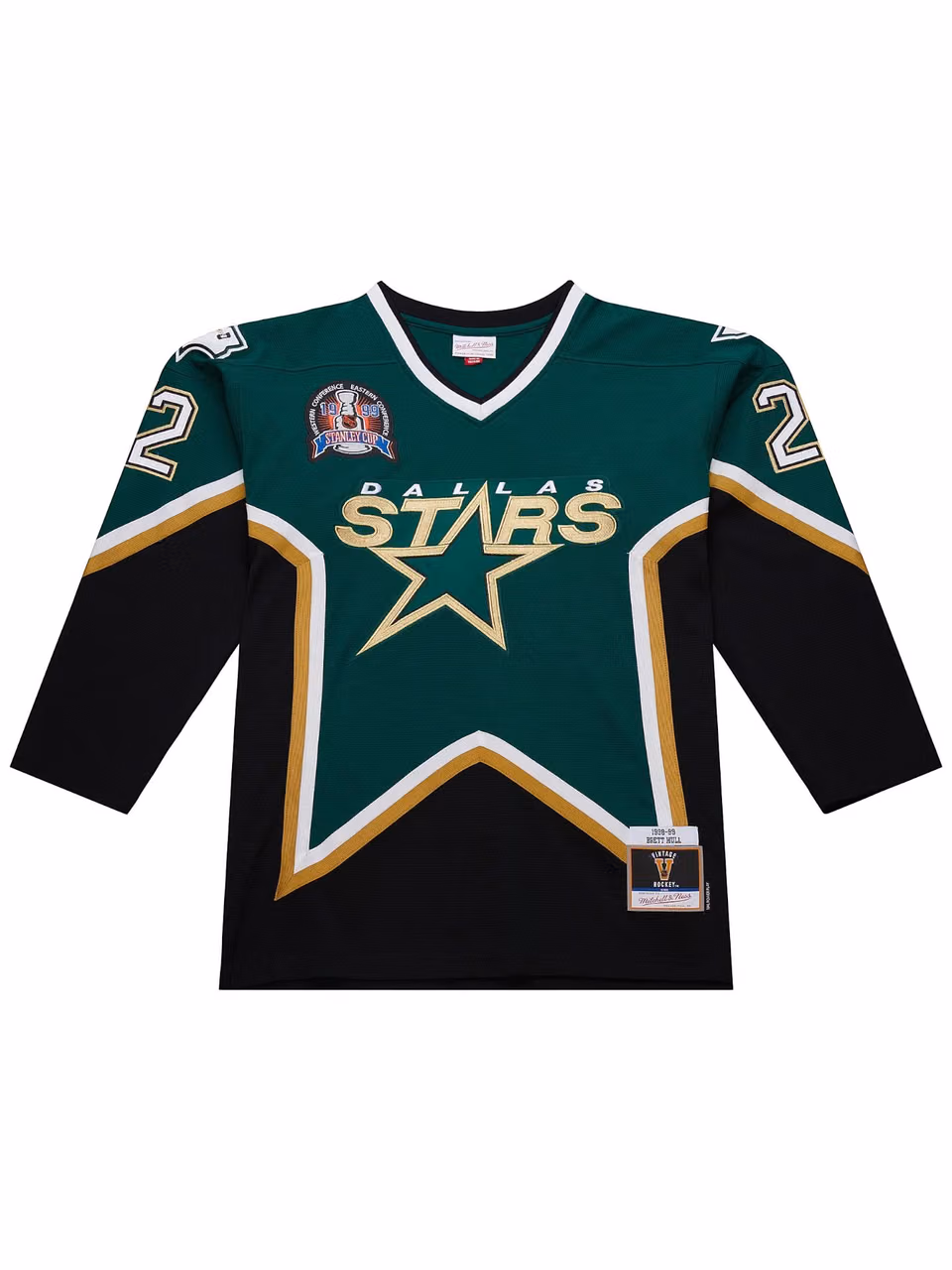 Brett Hull #22 Dallas Stars 1998-99 Premium Power Play NHL Jersey Green view 2