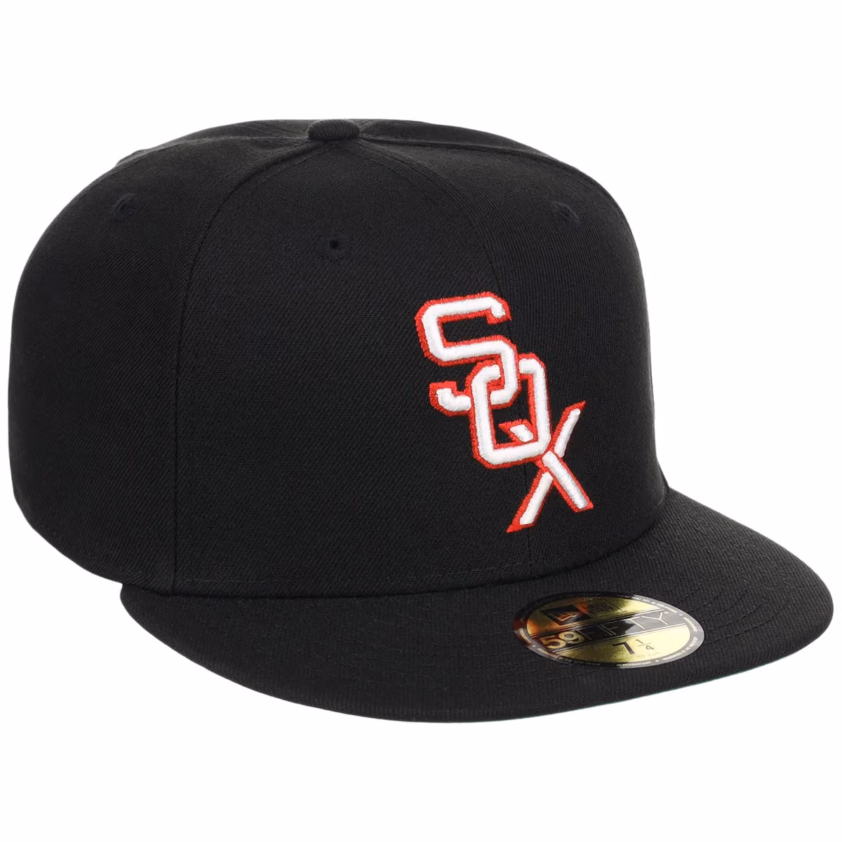 Chicago White Sox MLB Cooperstown Authentic Collection New Era 59FIFTY (Black/Black) front view
