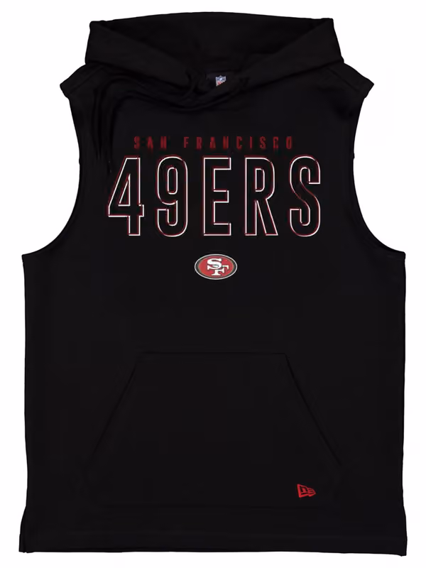 San Francisco 49ers 2026 NFL Sideline Sleeveless Hoodie Black view 1