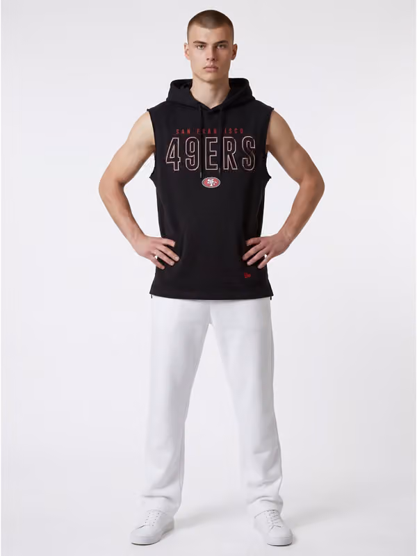 San Francisco 49ers 2026 NFL Sideline Sleeveless Hoodie Black view 3