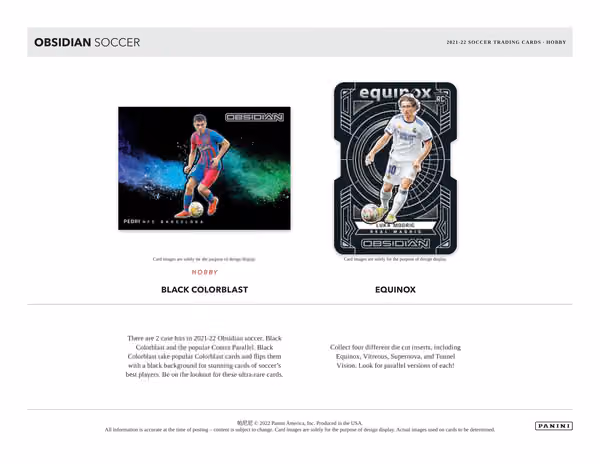2021/22 Panini Obsidian Soccer Hobby Box view 4