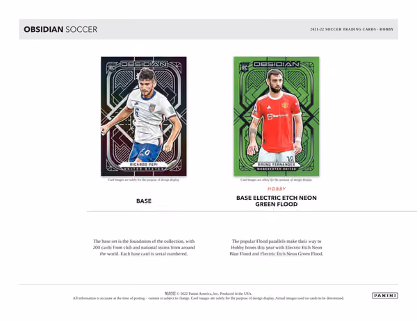 2021/22 Panini Obsidian Soccer Hobby Box view 2