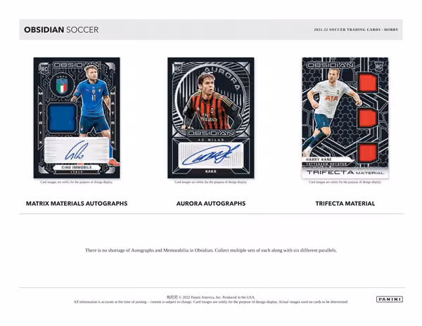 2021/22 Panini Obsidian Soccer Hobby Box view 3