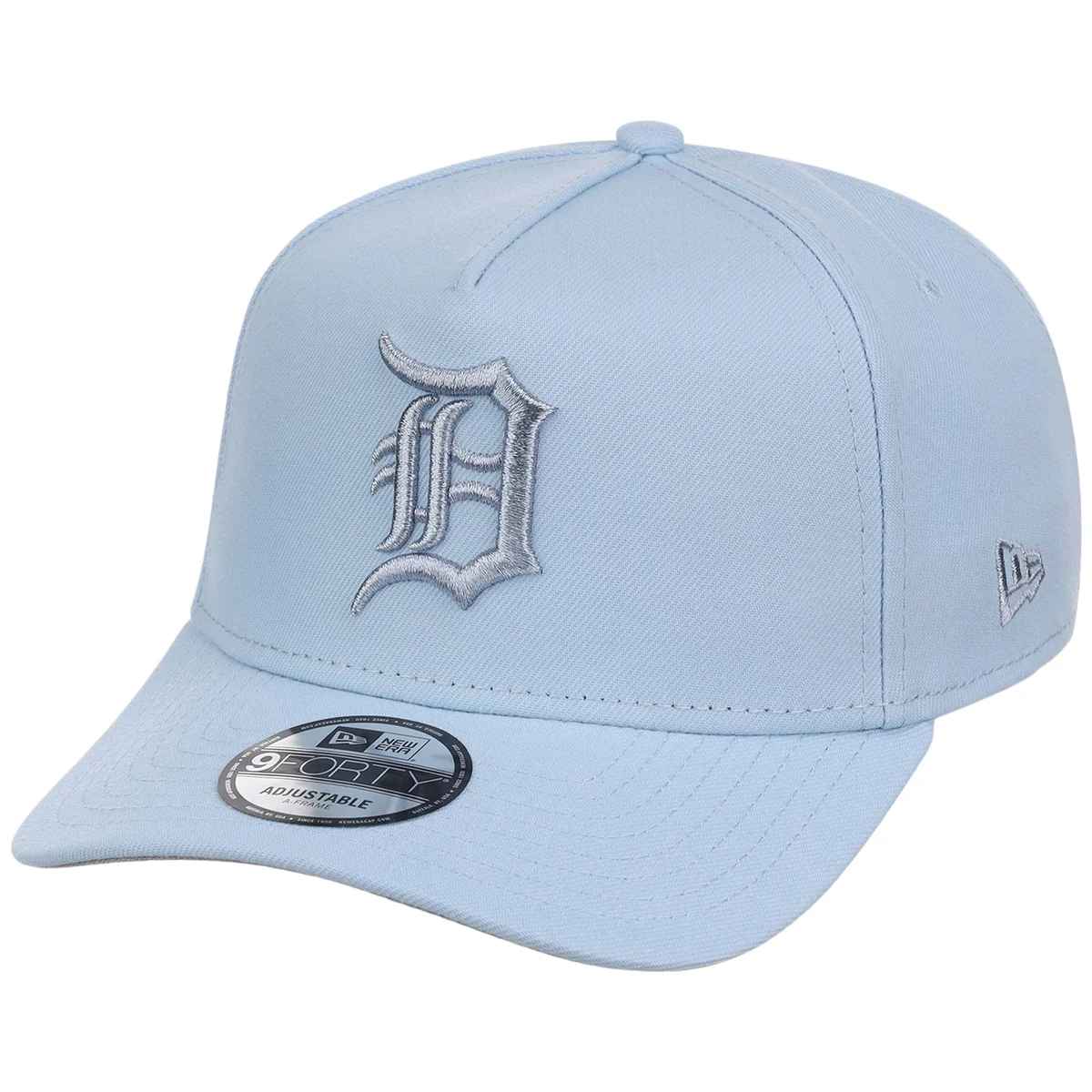 Detroit Tigers MLB Glacial Blue New Era 9FORTY A-Frame detail view
