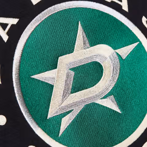 Dallas Stars Mitchell & Ness Heritage NHL Lace-Up Jersey Crew view 4