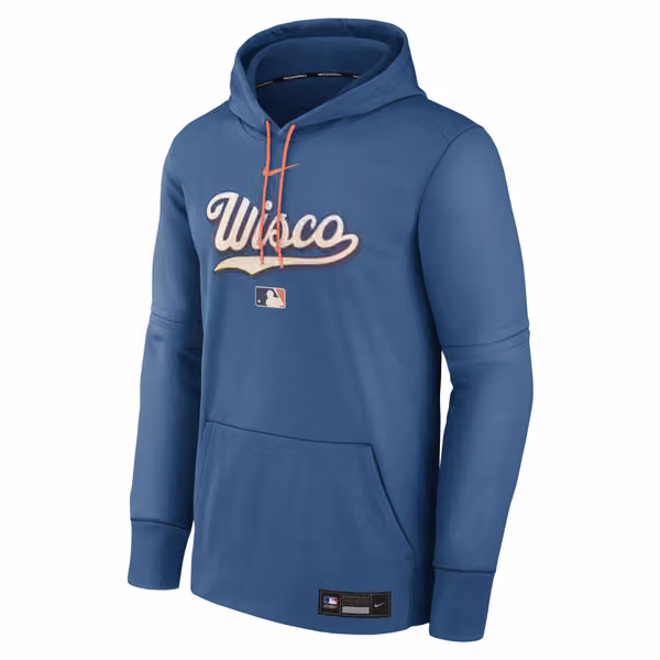 Milwaukee Brewers City Connect 2026 MLB Authentic Therma Hoodie Blue view 2