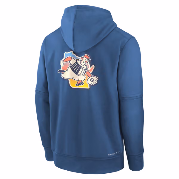 Milwaukee Brewers City Connect 2026 MLB Authentic Therma Hoodie Blue view 3