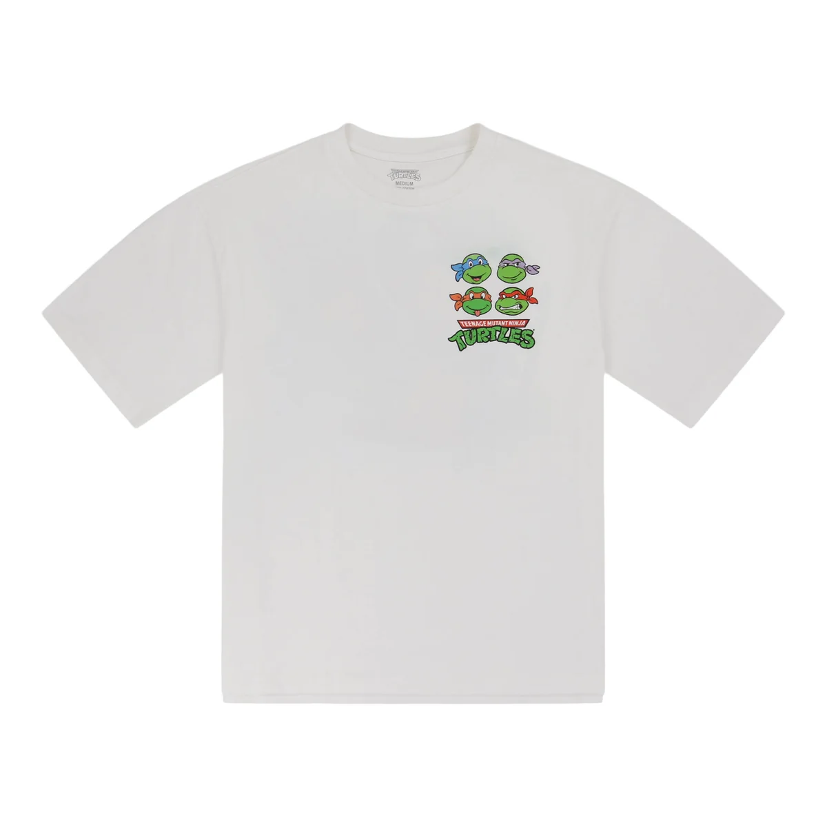 SATURDAY MORNING CARTOONS: TEENAGE MUTANT NINJA TURTLES - Character White Graphic T-Shirt front view