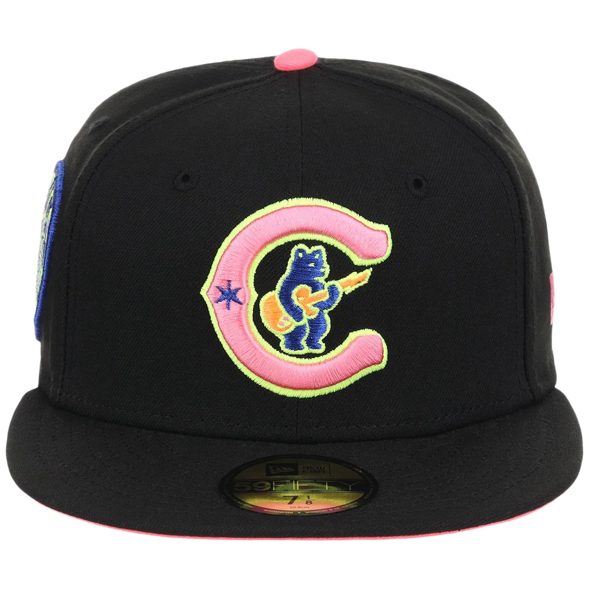 Chicago Cubs MLB Main Stage Black Neon New Era 59FIFTY detail view