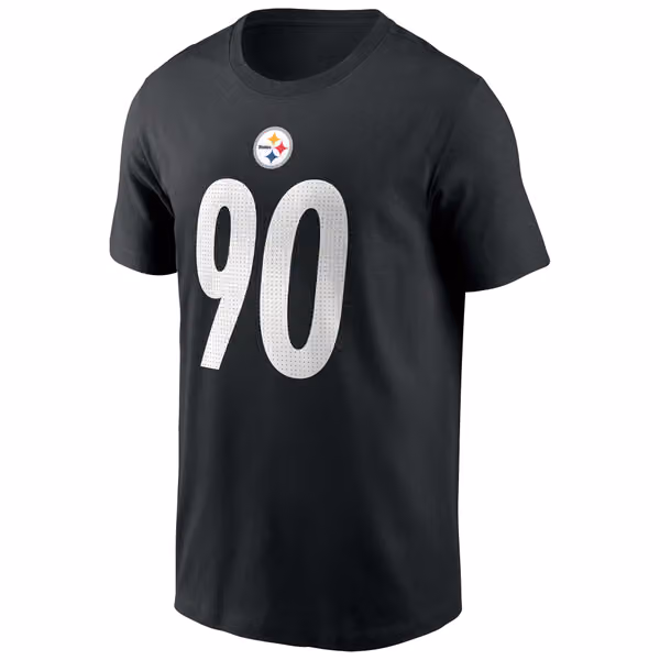 T.J. Watt #90 Pittsburgh Steelers Nike Player NFL T-Shirt Black view 2