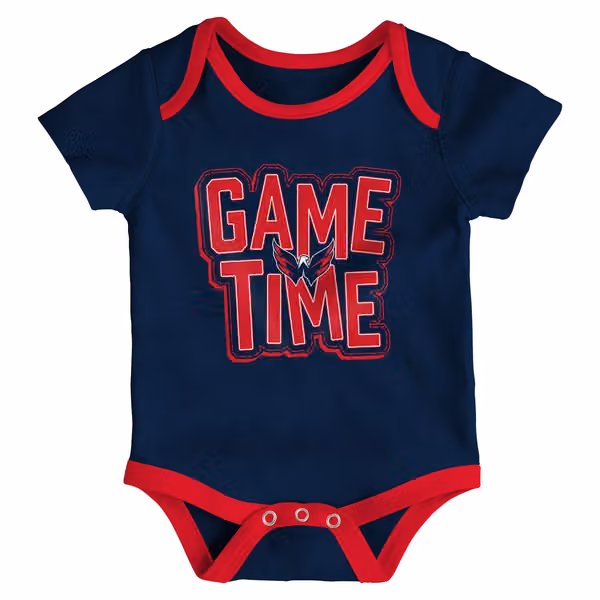 Washington Capitals Game Time NHL Baby Bodysuit Set (3-Piece) view 3