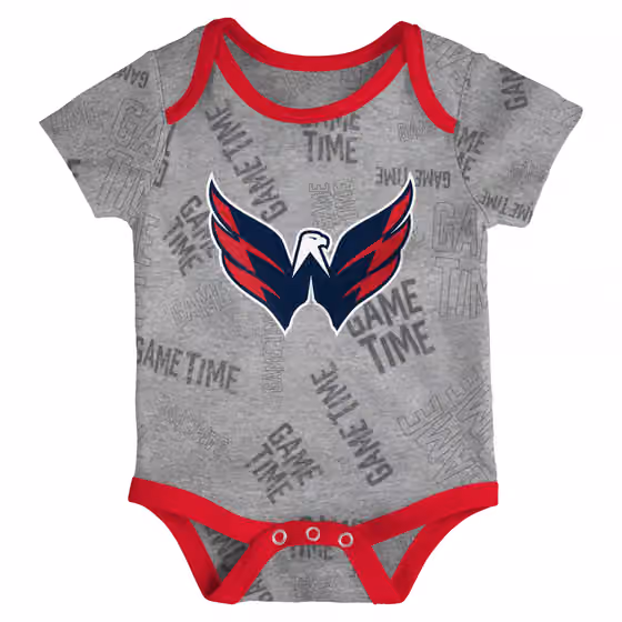 Washington Capitals Game Time NHL Baby Bodysuit Set (3-Piece) view 4
