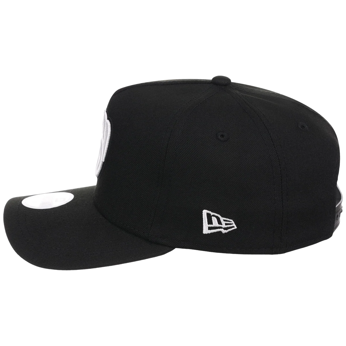 Milwaukee Brewers Women's New Era 9FORTY Black A-Frame detail view