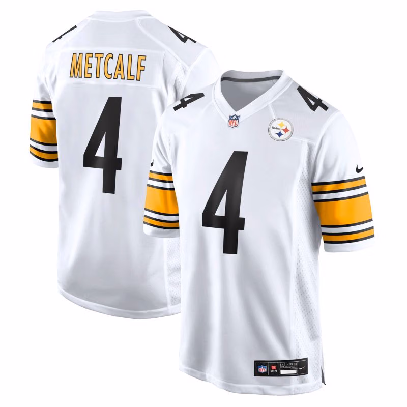DK Metcalf #4 Pittsburgh Steelers Game NFL Jersey White view 1