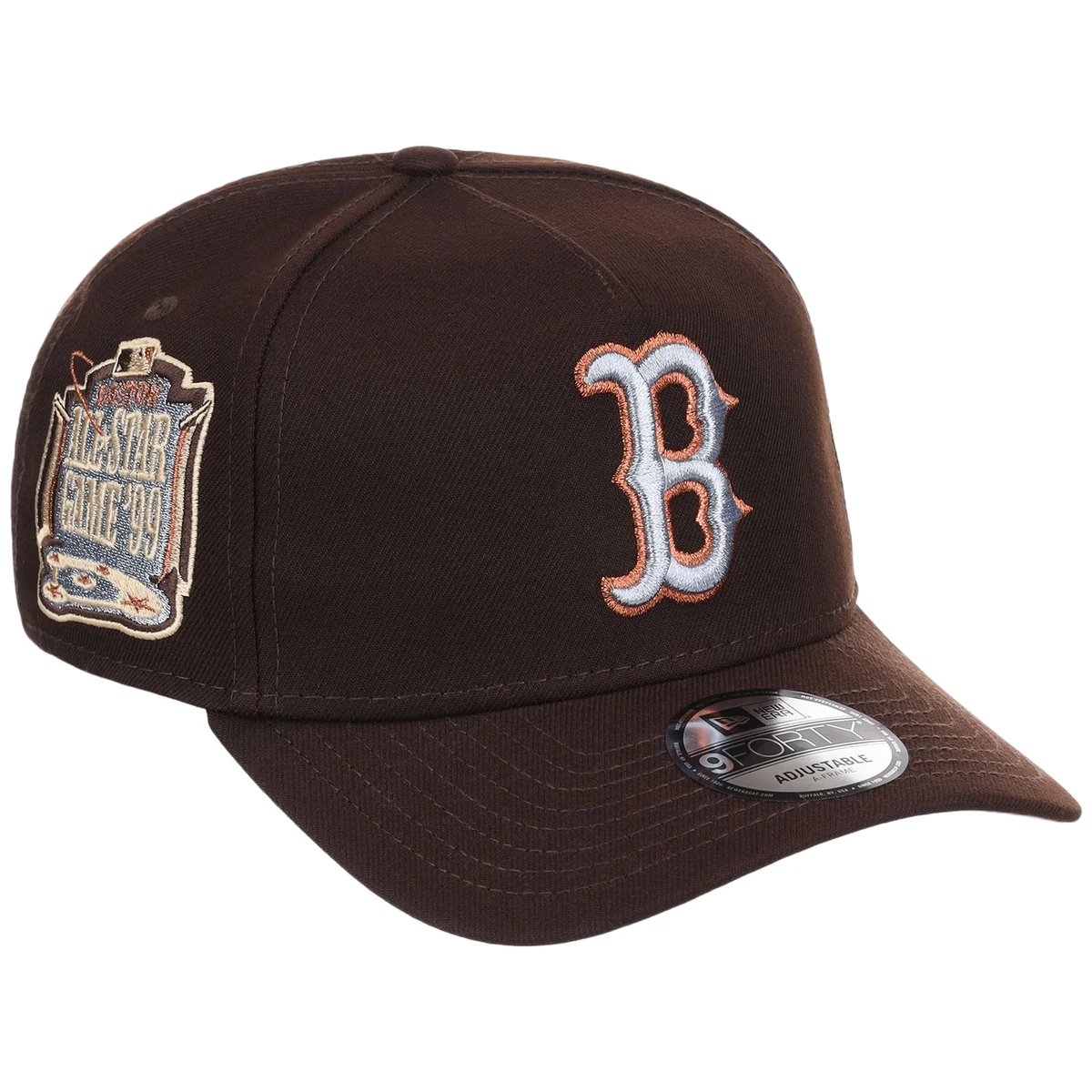 Boston Red Sox MLB Frosted Bark New Era 9FORTY A-Frame front view