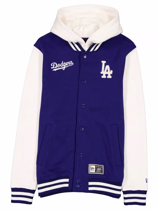 Los Angeles Dodgers Letterman Hooded MLB Jacket Blue view 1