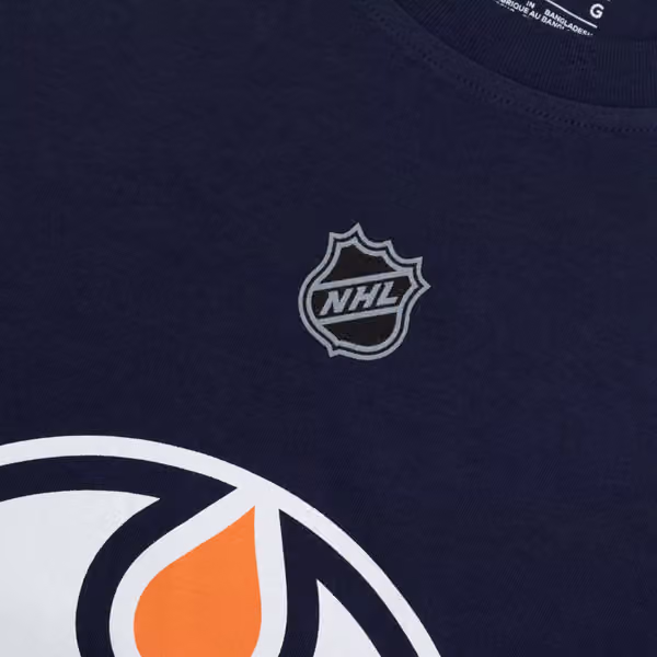 Leon Draisaitl #29 Edmonton Oilers Iconic Player NHL T-Shirt Navy view 5