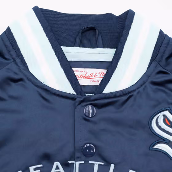 Seattle Kraken Mitchell & Ness Lightweight Satin NHL Jacket view 4