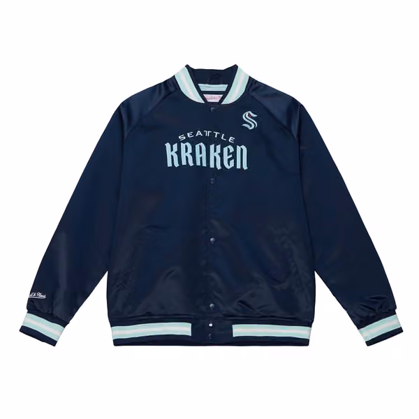 Seattle Kraken Mitchell & Ness Lightweight Satin NHL Jacket view 1
