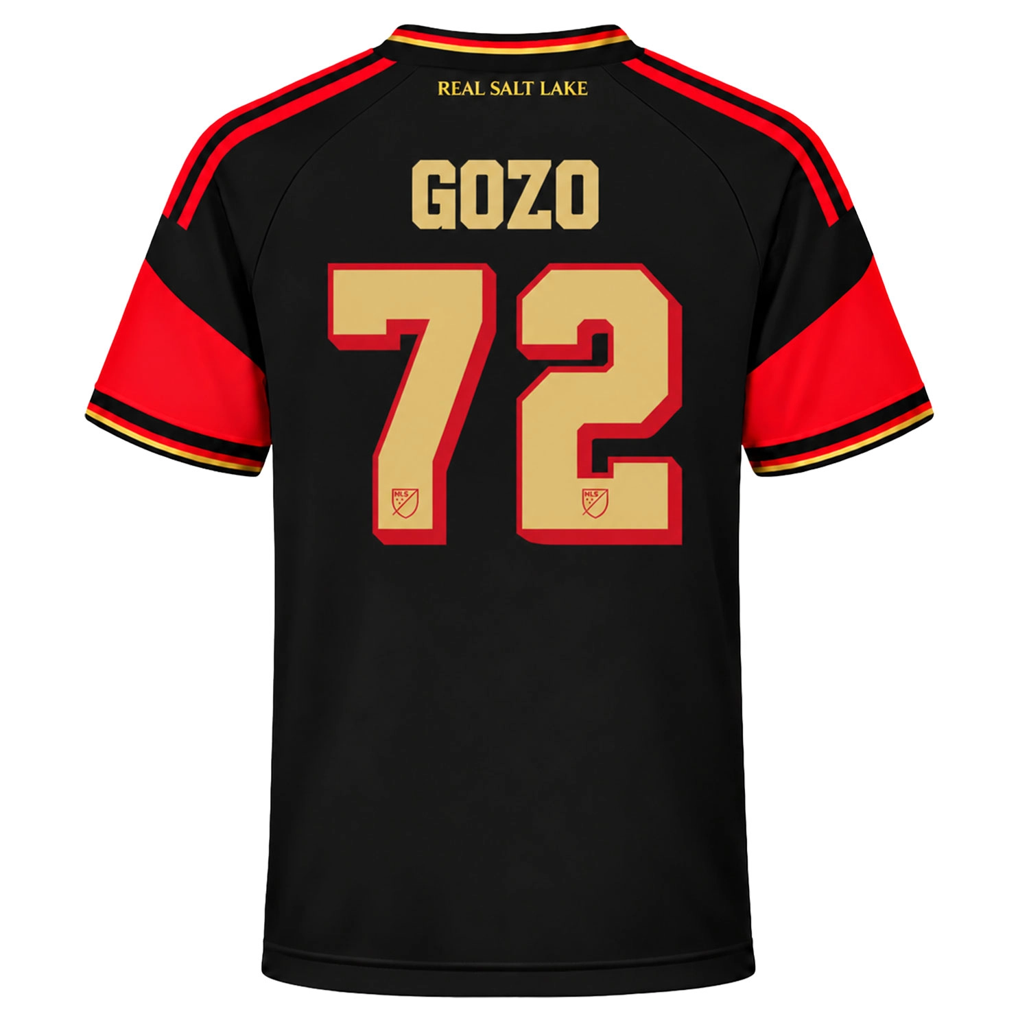 Zavier Gozo RSL Black Jersey Bold Red Graphic Design