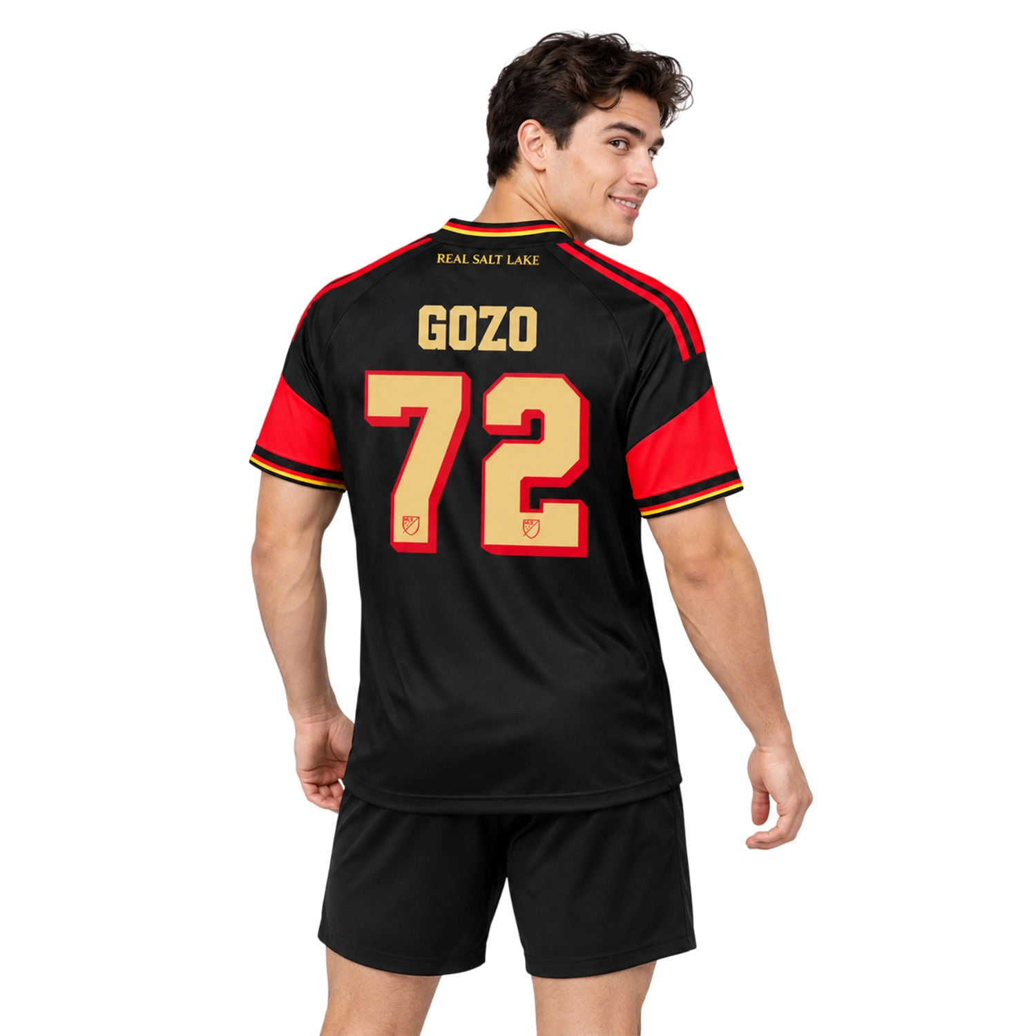 Zavier Gozo RSL Black Jersey Bold Red Graphic Design