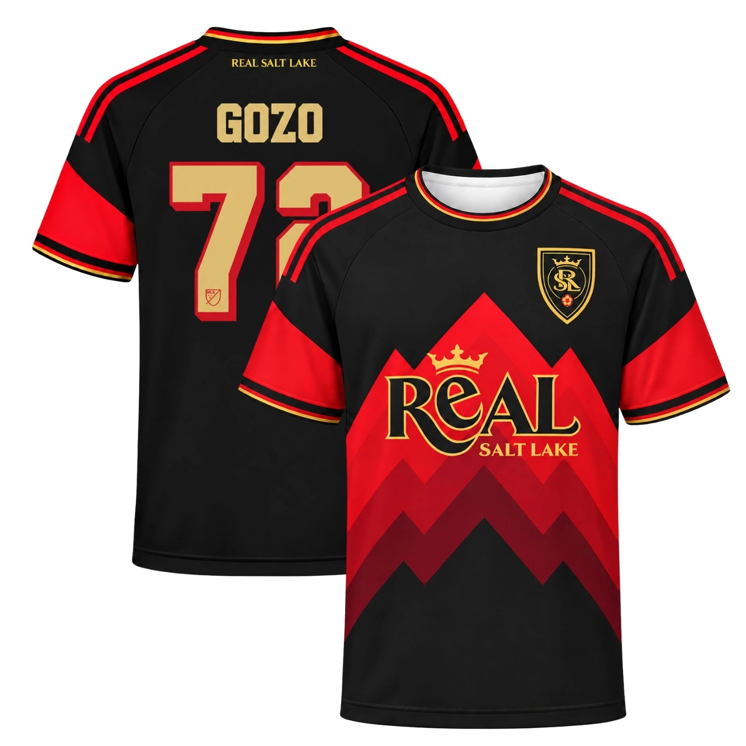 Zavier Gozo RSL Black Jersey Bold Red Graphic Design