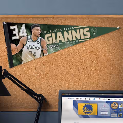Giannis Antetokounmpo Milwaukee Bucks WinCraft Premium NBA Pennant view 3