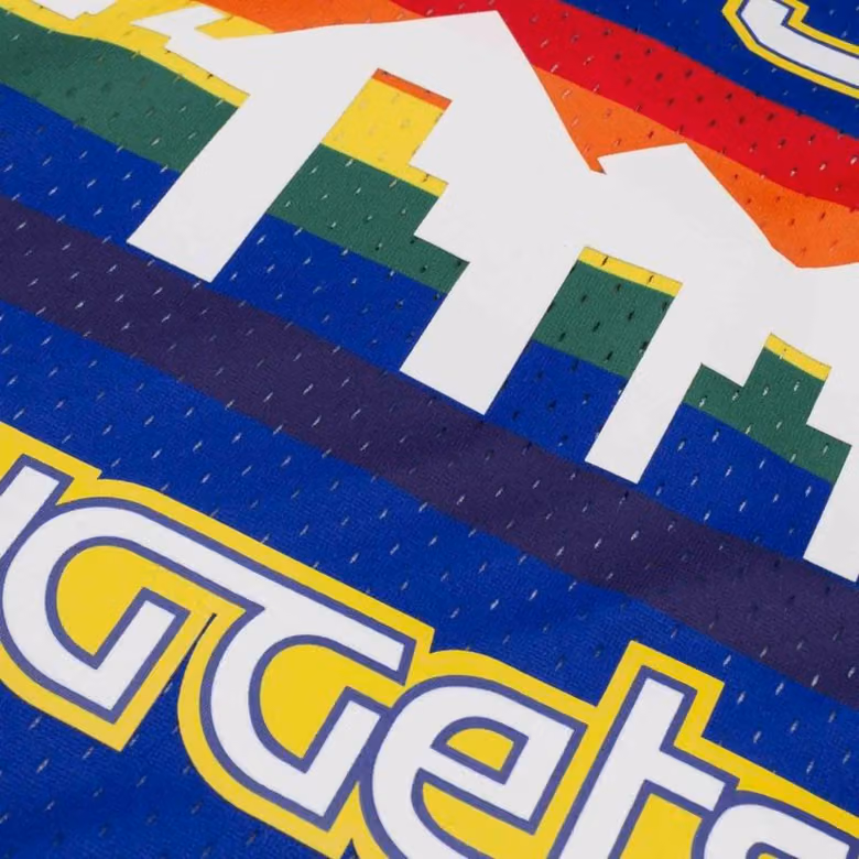 Dikembe Mutombo #55 Denver Nuggets 1991-92 Swingman NBA Jersey Blue view 4