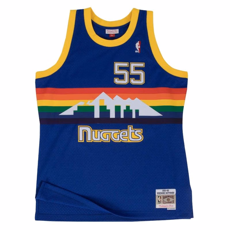 Dikembe Mutombo #55 Denver Nuggets 1991-92 Swingman NBA Jersey Blue view 1