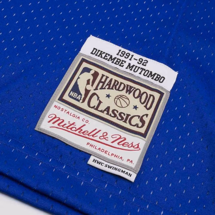 Dikembe Mutombo #55 Denver Nuggets 1991-92 Swingman NBA Jersey Blue view 3