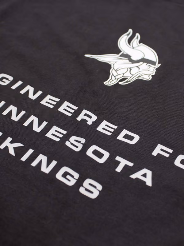 Minnesota Vikings 2026 NFL Sideline Bold Arch Dri-Fit Long Sleeve T-Shirt Black view 3
