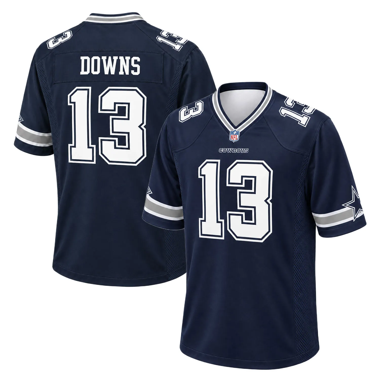 Caleb Downs Cowboys Navy Jersey #13 Vibrant Game Day Style football jersey