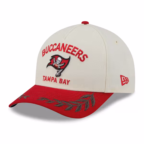 Tampa Bay Buccaneers 2025 NFL Draft 9FORTY M-Crown A-Frame Snapback Cap Cream product photo