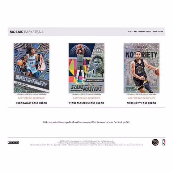 2022/23 Panini Mosaic Basketball NBA Fast Break Box view 5