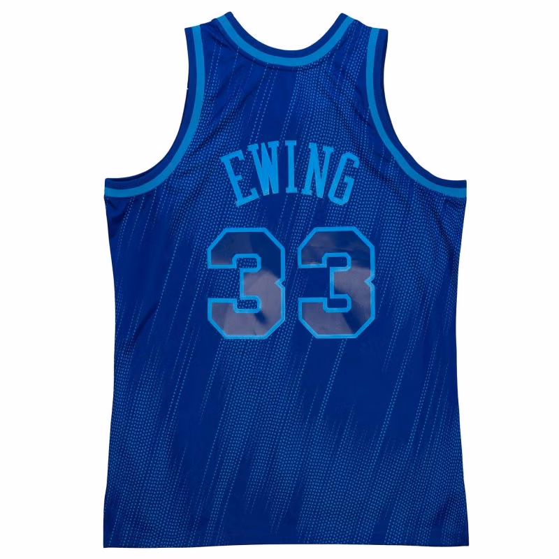 Patrick Ewing #33 New York Knicks Monochrome Mitchell & Ness Swingman NBA Jersey Blue view 2