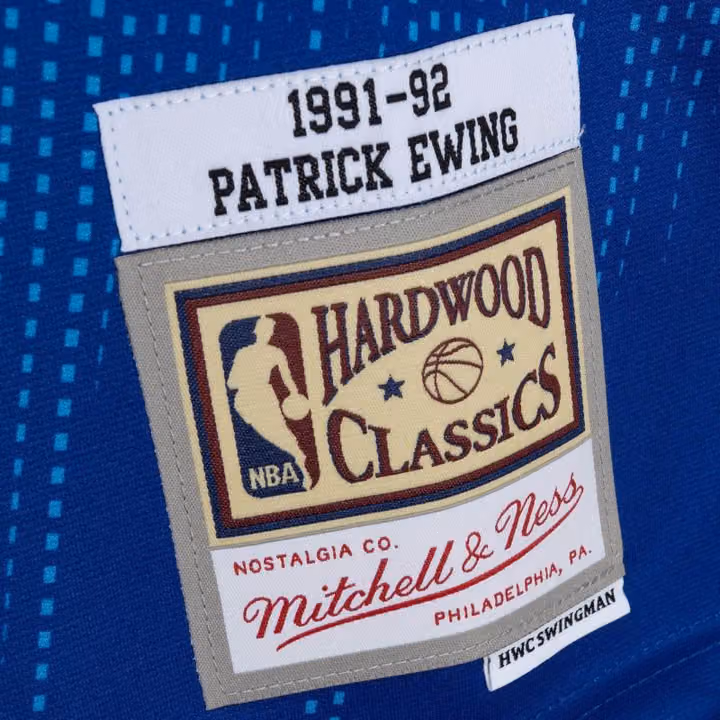 Patrick Ewing #33 New York Knicks Monochrome Mitchell & Ness Swingman NBA Jersey Blue view 3