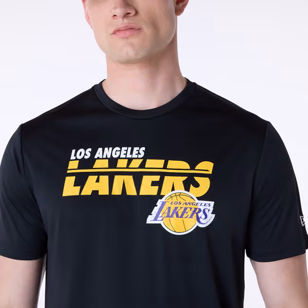 Los Angeles Lakers New Era Performance NBA T-Shirt Black view 4
