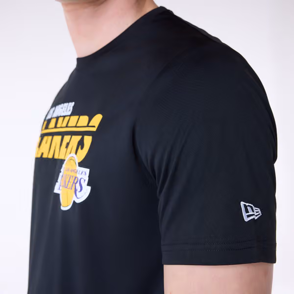 Los Angeles Lakers New Era Performance NBA T-Shirt Black view 3