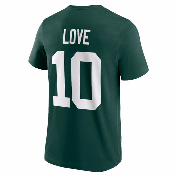 Jordan Love #10 Green Bay Packers Player NFL T-Shirt view 3
